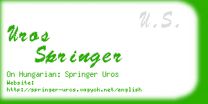 uros springer business card